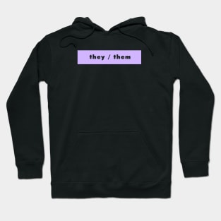 they / them - purple Hoodie